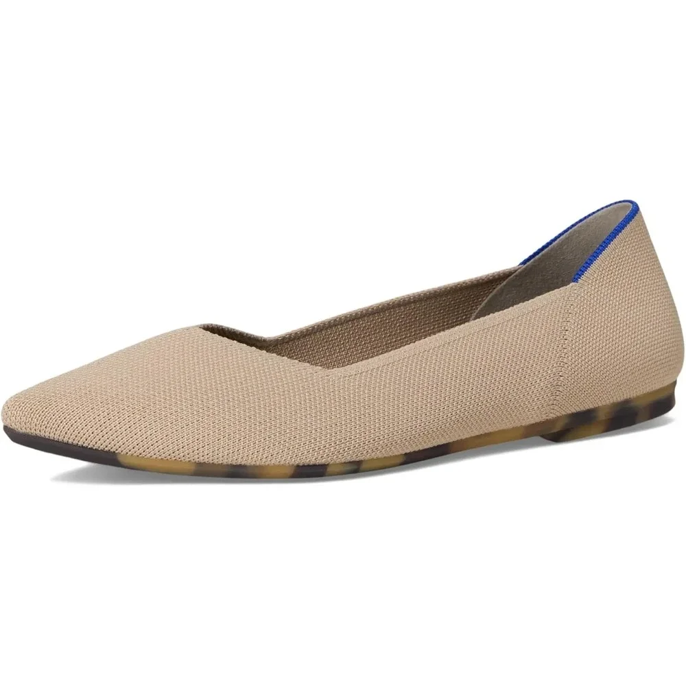 Womens Size 7 - Rothy's The Point II Ecru Pointed Toe Shoes 152-017 NEW MRSP$155